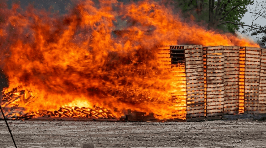 extreme burnover wildfire shelter test
